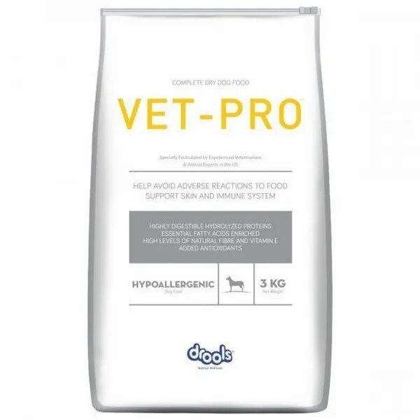 Drools Vet Pro Hypoallergenic Dry Dog Food Prescribed Diet 3 Kg image 1