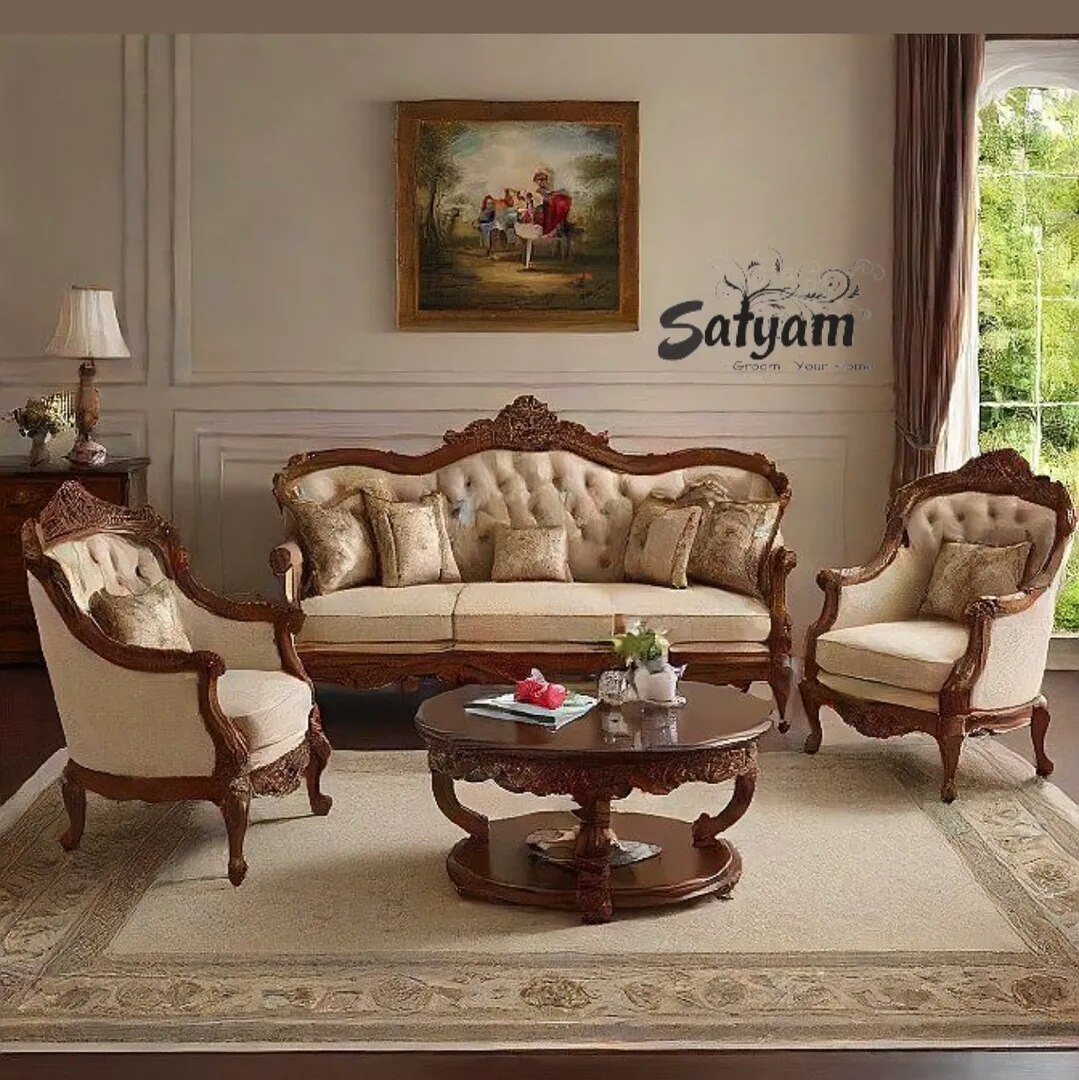 Luxury carved wooden sofas and Dining chair image 1