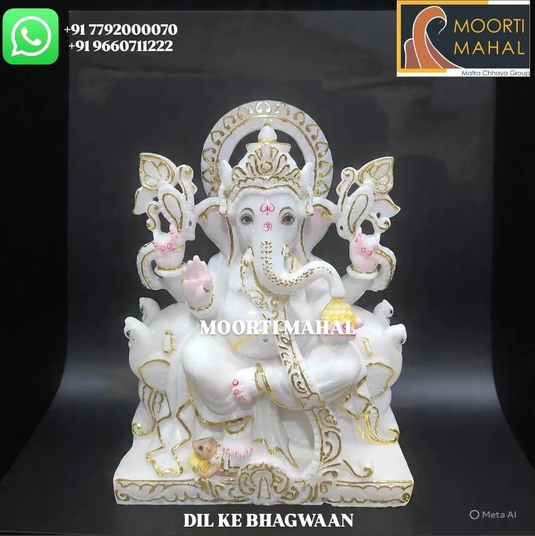 MARBLE GANESHA STATUE image 1