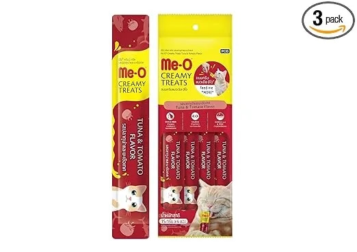 Me-O Creamy Treats Tuna & Tomato, 15 Gx4 Tubes, Pack Of 4 image 1