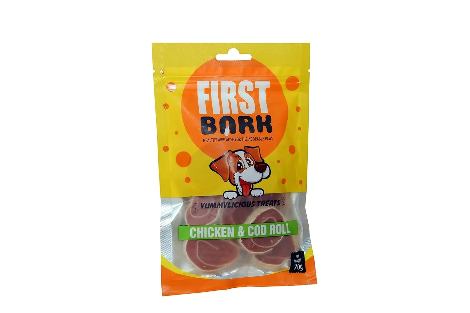 First Bark Treats Chicken & Cod Roll, Medium, 70 g image 1