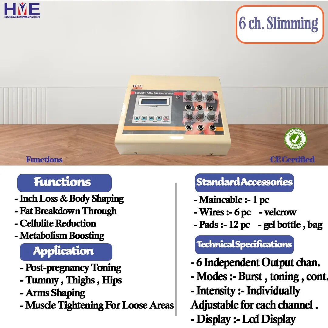 6 Channel Slimming Machine for Weight Loss Slimming Machine for Women And Men Body Slimming Machine image 1