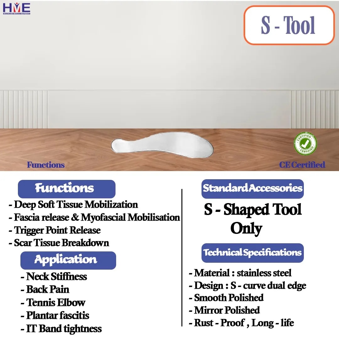 S - Shaped Tool Used For All Body Parts For All Muscle Pain Relief Equipment image 1
