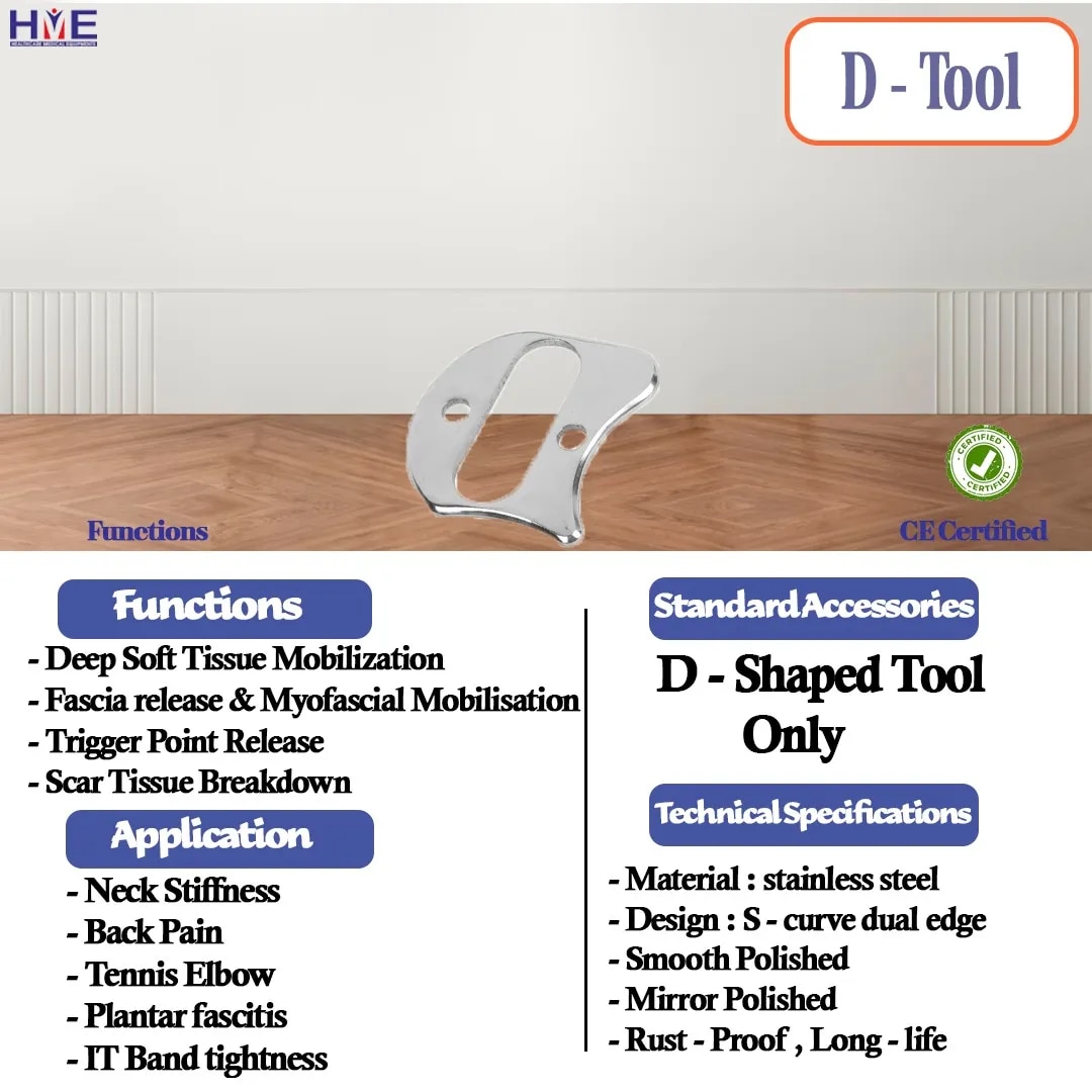 D- Shaped Tool Stainless Steel Used For Physiotherapy image 1