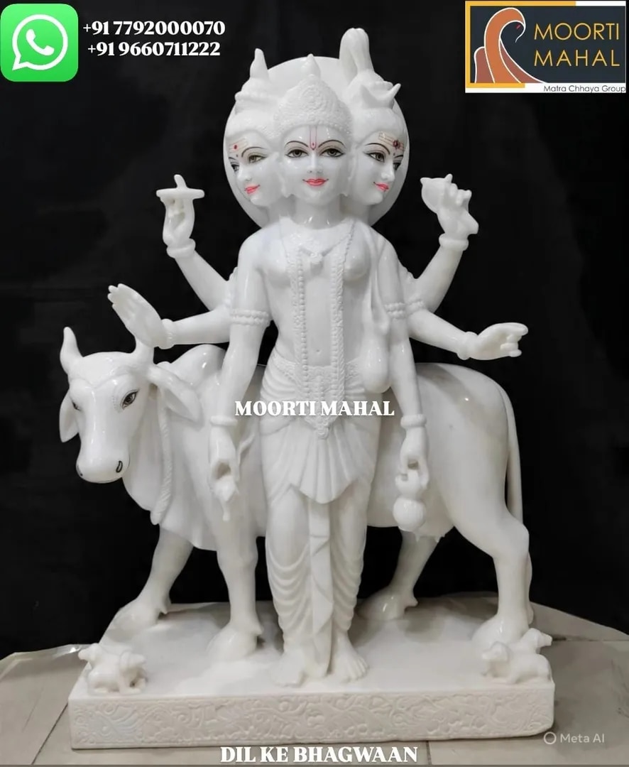 MARBLE DATTATREYA STATUE image 1
