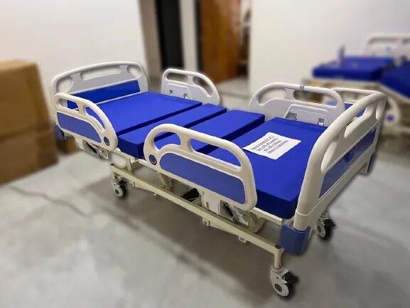 Medilio Plus 3 Function Electric Hospital Bed with ABS Side Rails & Mattress image 1
