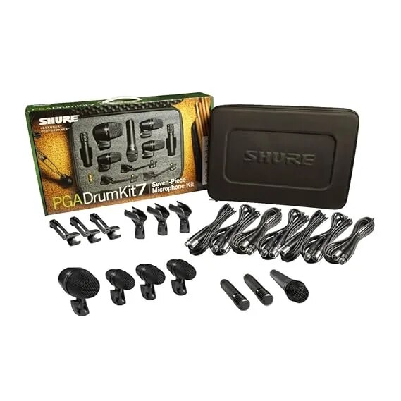 Shure 7PC DRUMKIT PGA52, 57, 56(X3), 81(X2) (PGADRUMKIT7) image 1