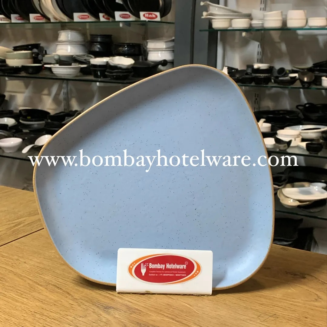 Two Tone Trinity Platter 11.5" - Aqua Blue image 1