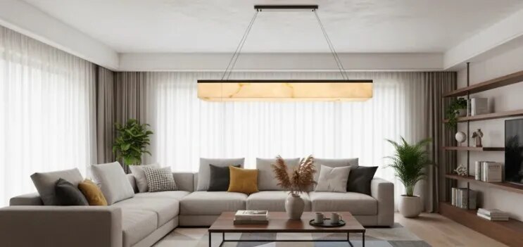 Alabaster Linear Led Chandelier image 1