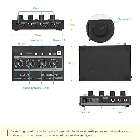 HAYDEN HY-I4II 4-Channel Headphone Amplifier. image 1