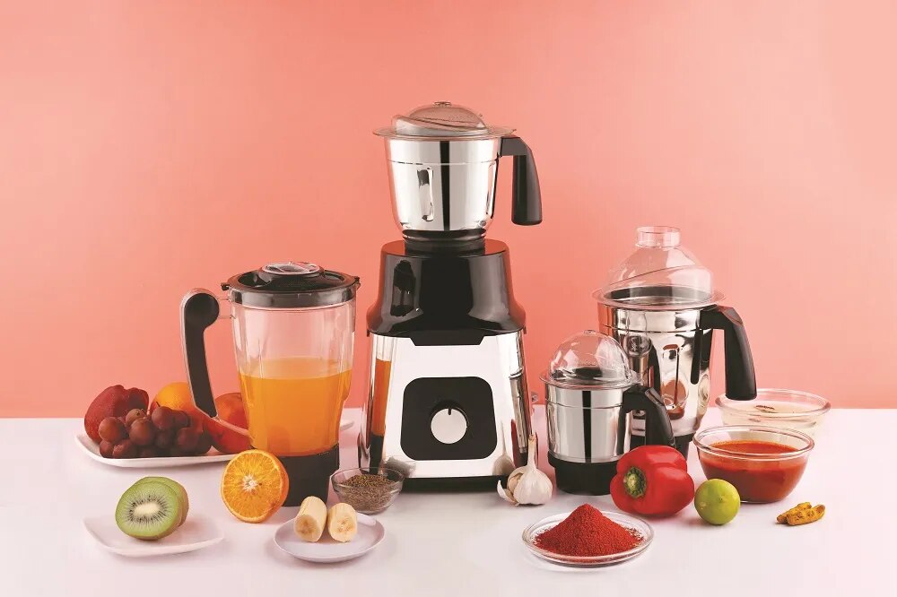 VRIOM 1000Watts DELIGHT PLUS STEEL BODY “ METALLIC COATING WITH STEEL PLATE ” MIXER GRINDER image 1