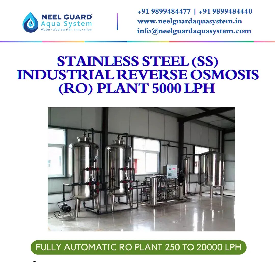 STAINLESS STEEL INDUSTRIAL RO PLANT 5000 LPH image 1