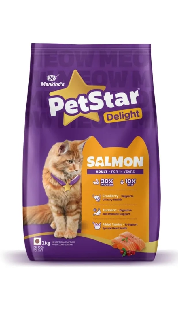 PetStar Adult Cat Food Salmon Flavour 1kg image 1