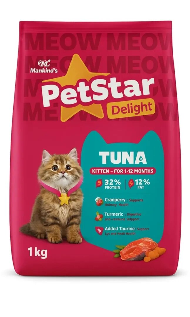 PetStar Delight Kitten Food In Tuna Flavour 1kg image 1
