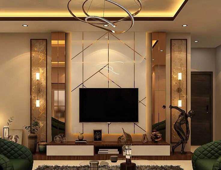 Modern TV Unit Panel Designs in Chennai image 1