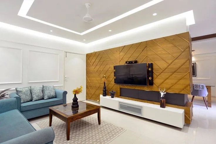 Wooden TV Unit Wall Panels in Chennai image 1