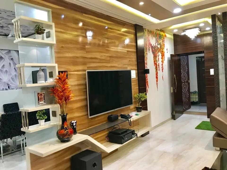Stylish TV Unit Wall Panel Designs in Chennai image 1
