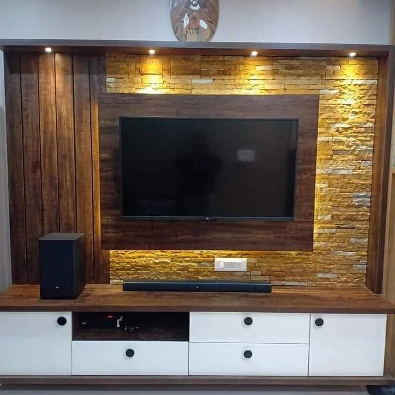 TV Unit Wall Panel Renovation in Chennai image 1