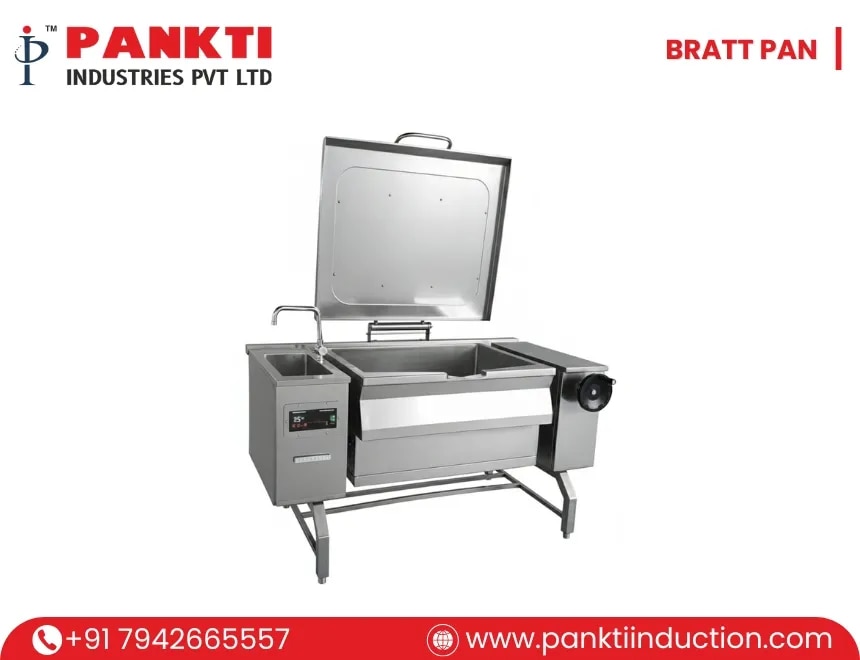 INDUCTION BASE SS TILTING BRATT PAN image 1