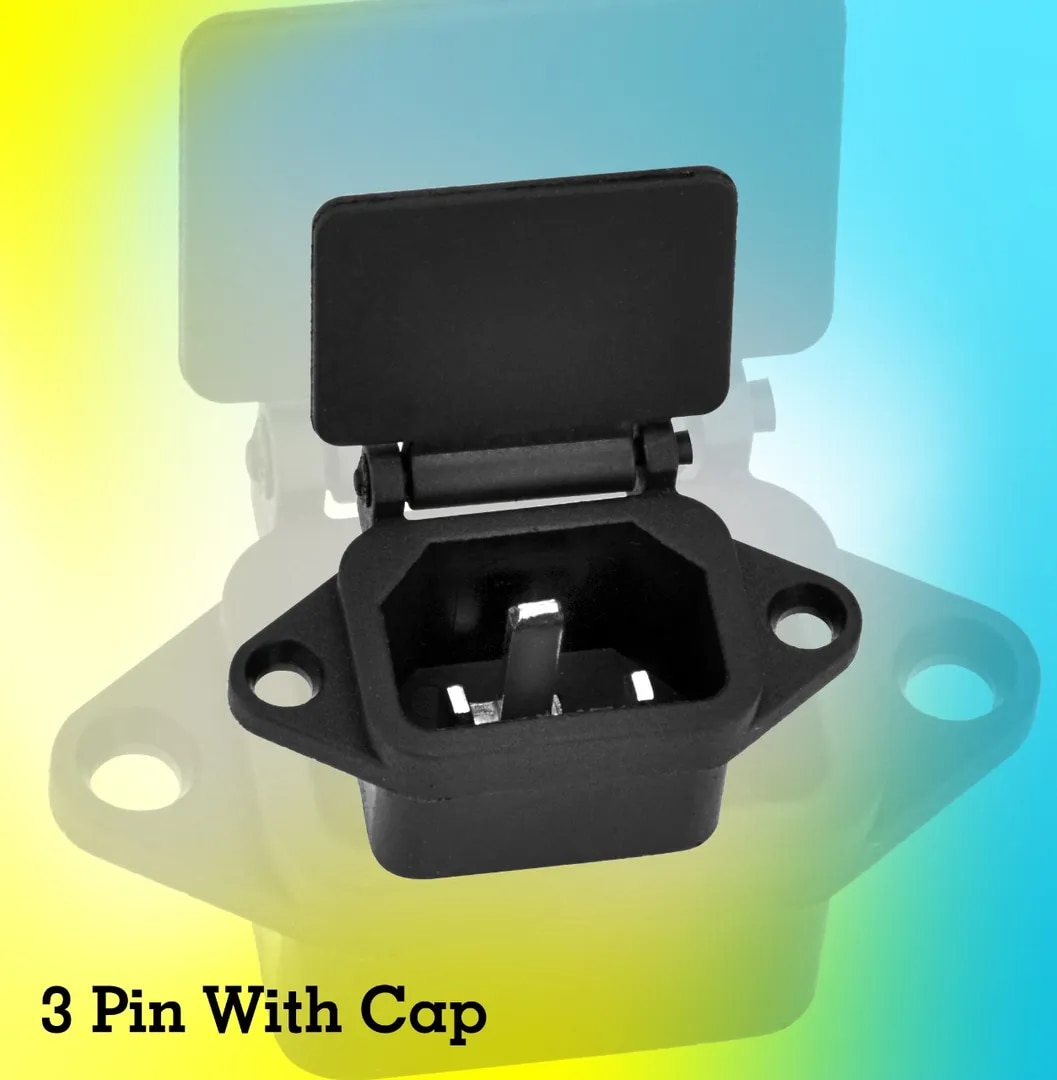 CONNECTOR 3 PIN WITH CAP - image 1