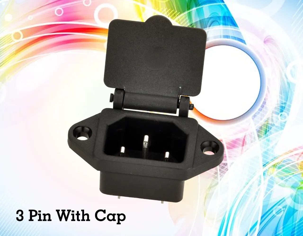 CONNECTOR 3 PIN WITH CAP + image 1