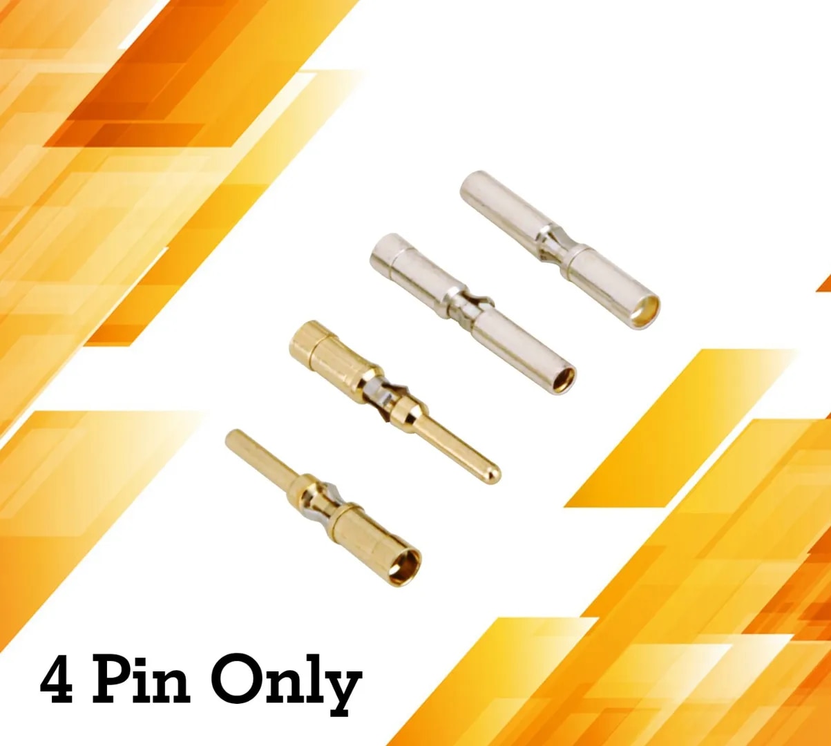 CONNECTOR GOLDEN & SILVER 4 PIN image 1
