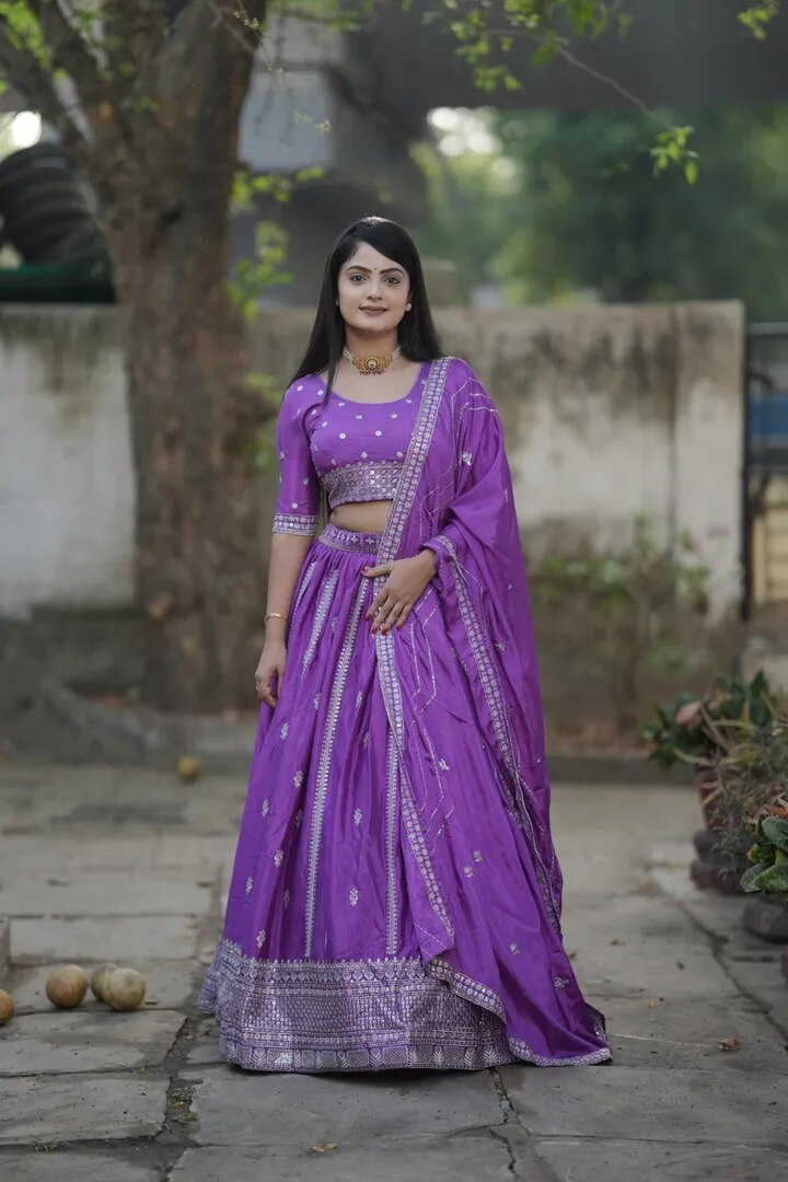 Classical Embroidery Lehenga Set image 1