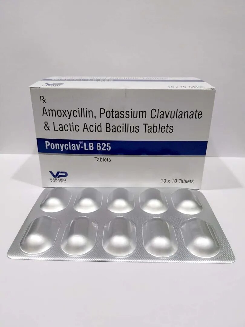 Amoxycillin 500 mg + Clavulanic Acid 125 mg + Lactic Acid Bacillus image 1