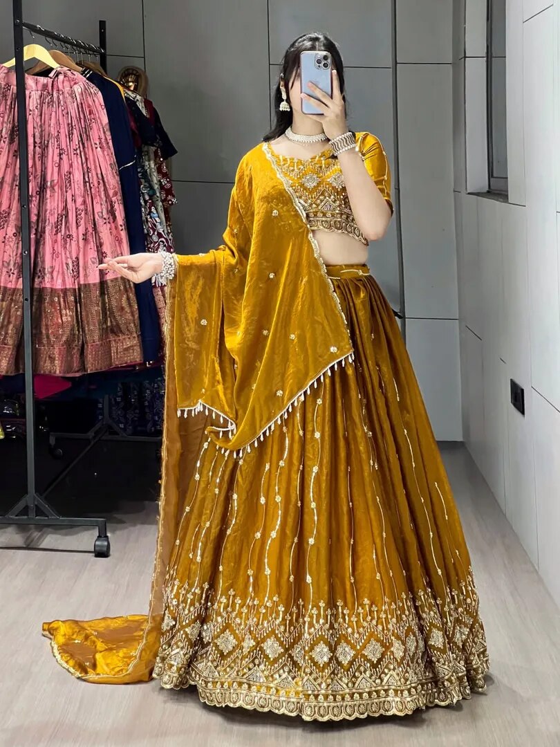 Beads Embroidery Lehenga Set image 1
