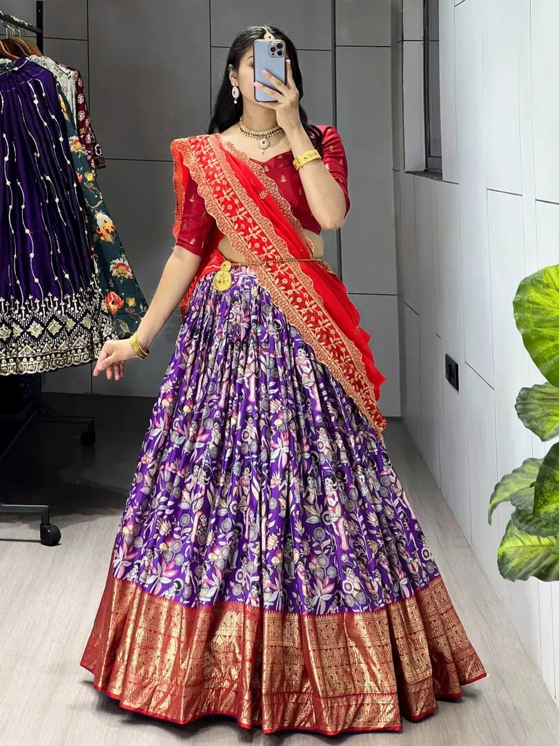 Kalamkari Lehenga Set image 1