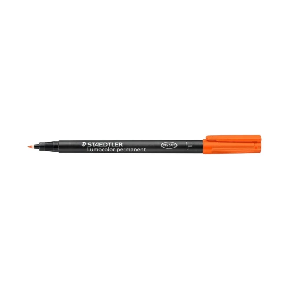 Staedtler Lumocolour Permanent Marker Fine Line Width - ORANGE image 1