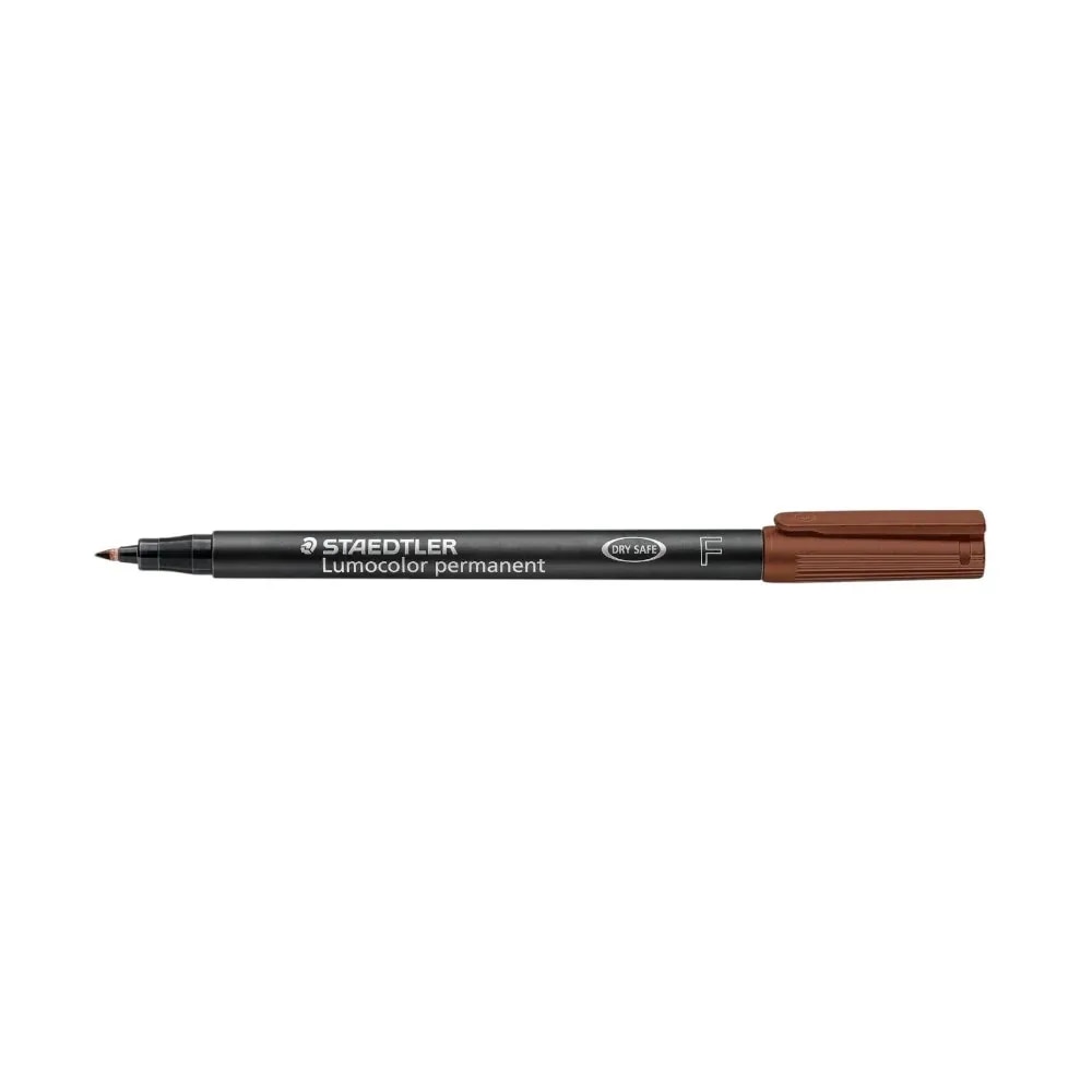 Staedtler Lumocolour Permanent Marker Fine Line Width - BROWN image 1