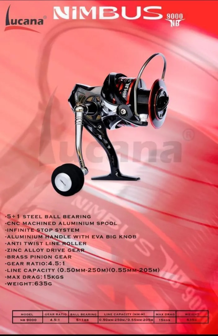 NIMBUS NB 9000 SPINNING REEL image 1