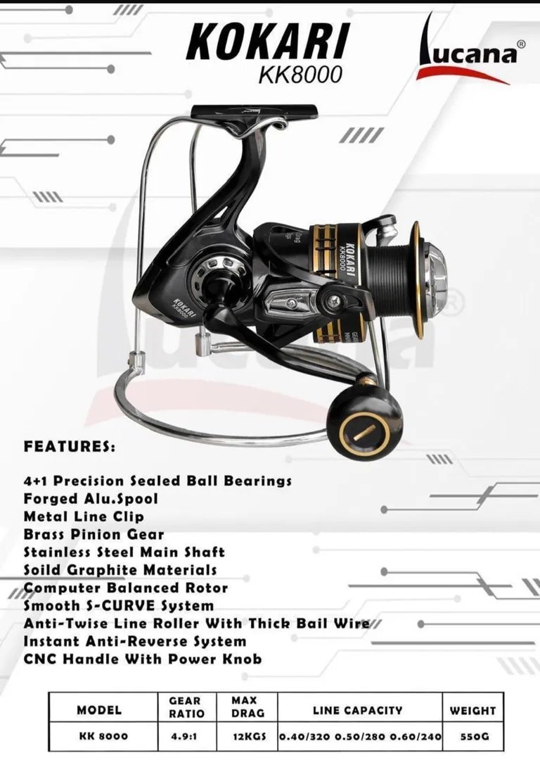 KOKARI KK8000 SPINNING REEL image 1