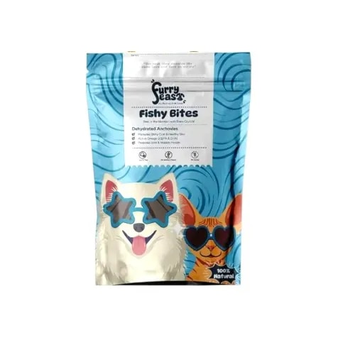 Furry Feast Fishy Bites Dog Treats 70gms image 1