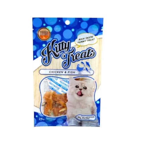 Rena’s Recipe Kitty Treats Spiral Soft Chicken & Fish Cat Treat, 25 g image 1