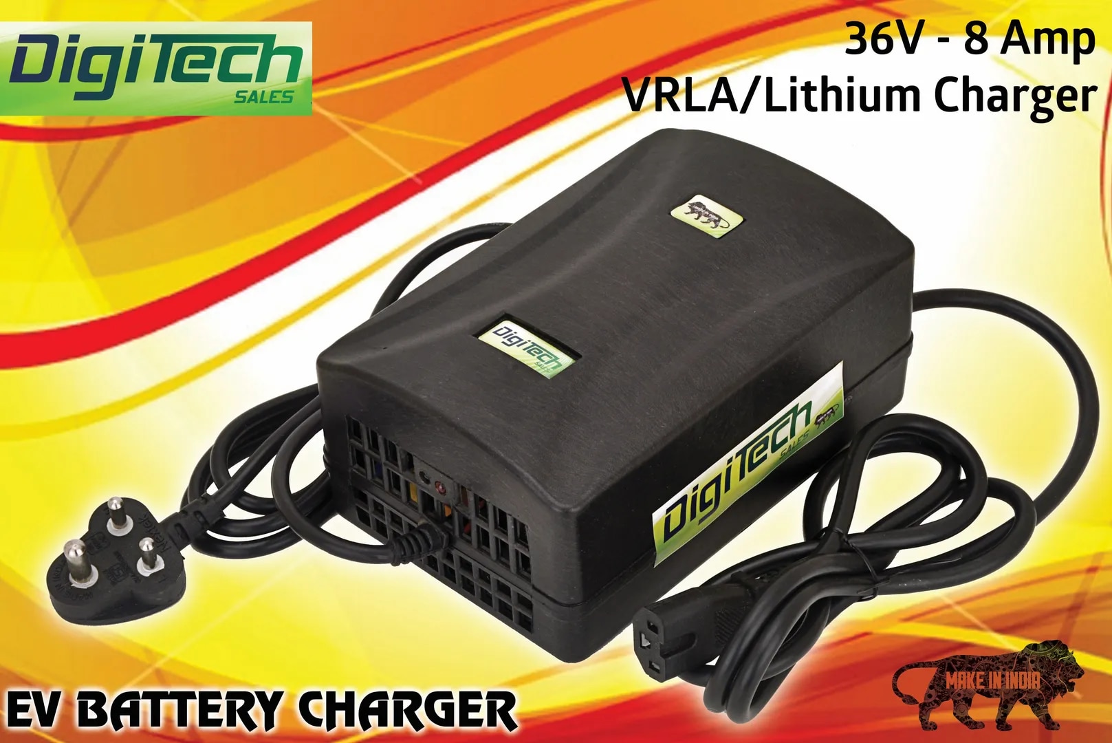 EV Battery Charger 36V-8A VRLA/LITHIUM image 1