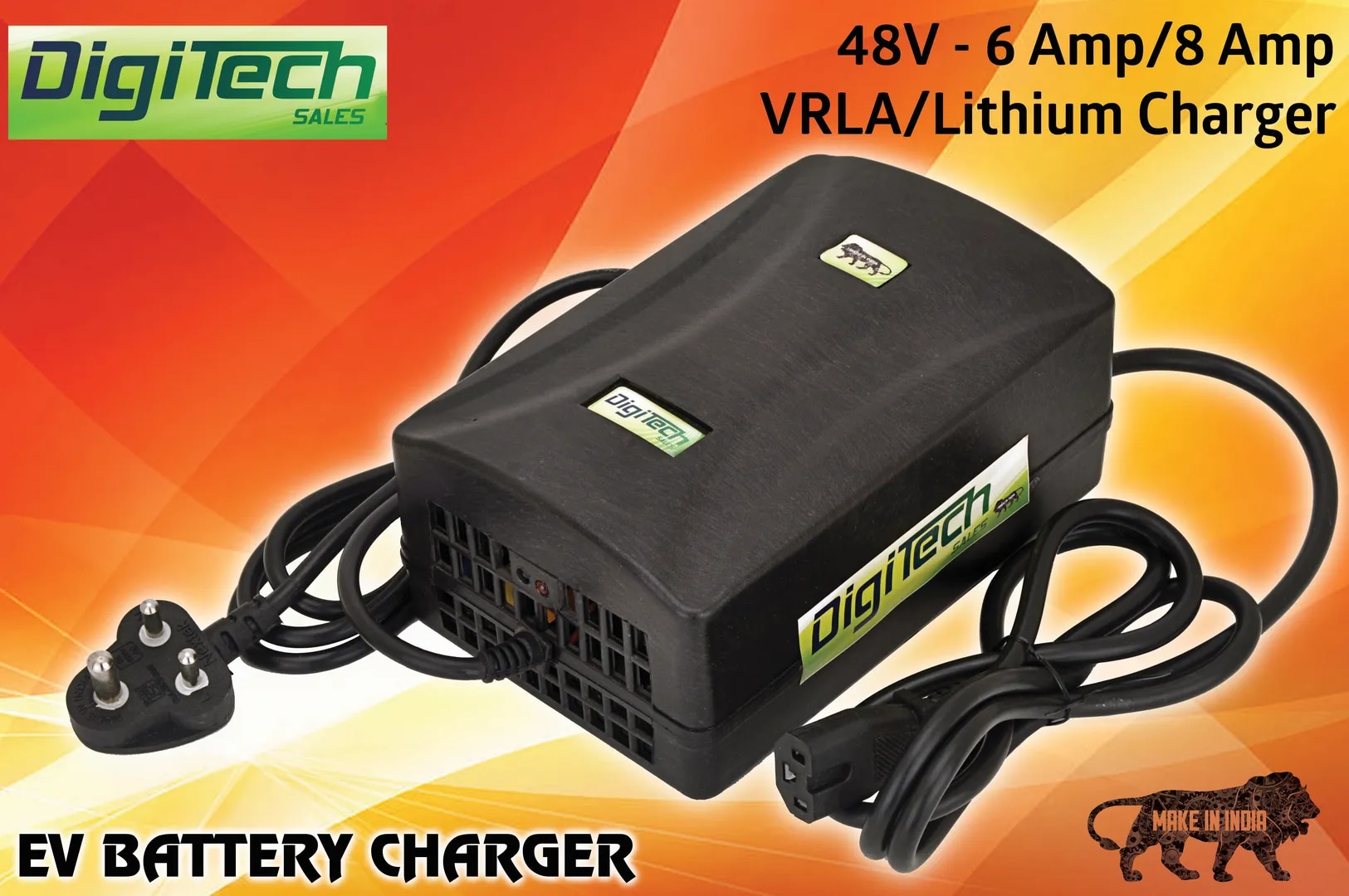 EV Battery Charger 48V-6A/8A VRLA/LITHIUM image 1