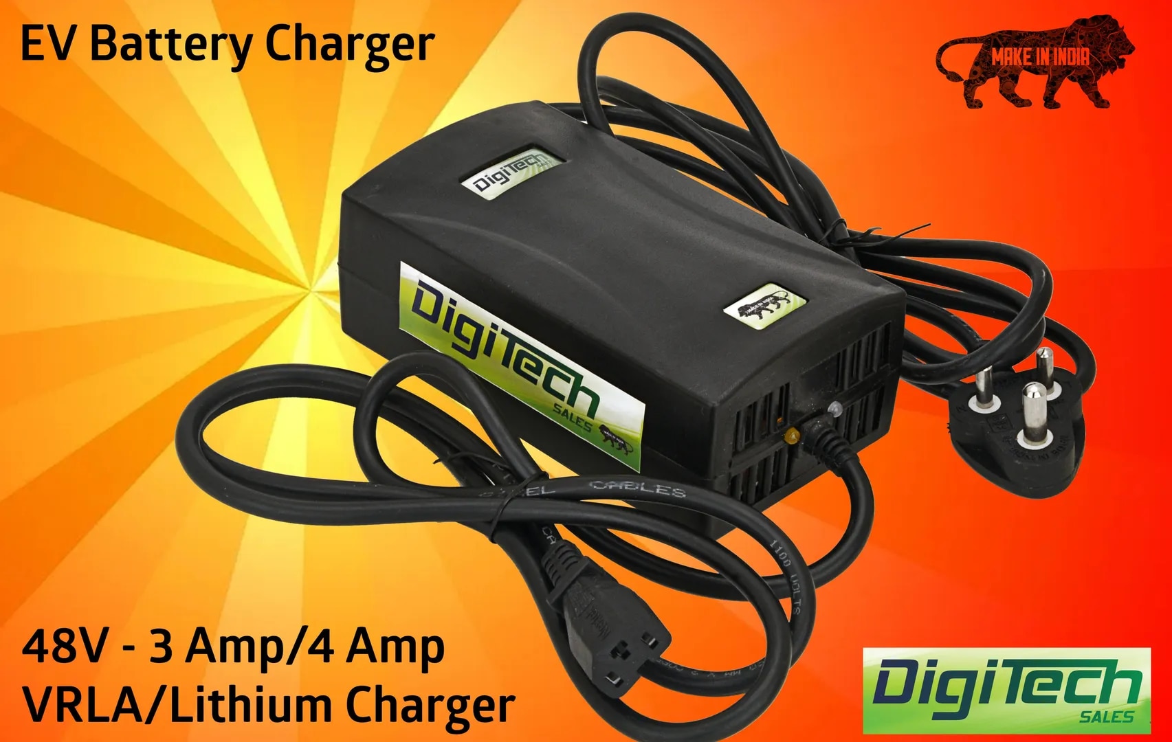 EV Battery Charger 48V-3A/4A VRLA/LITHIUM image 1