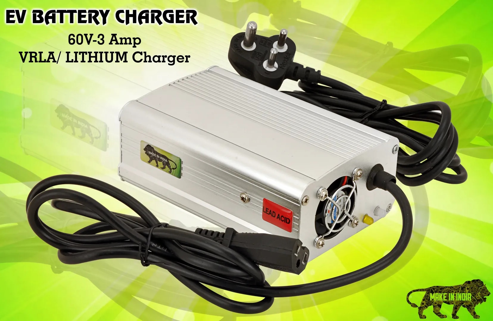 EV Battery Charger 60V-3A/4A VRLA/LITHIUM image 1