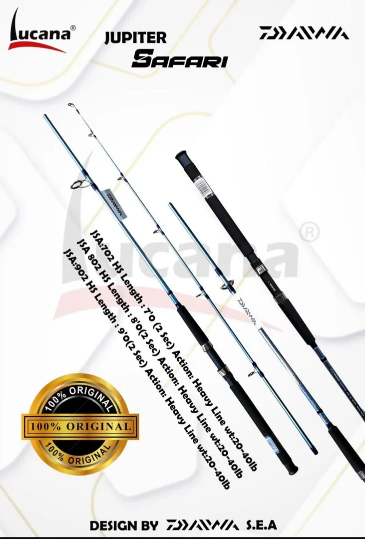 DAIWA JUPITER SAFARI BLUE 8 FT image 1