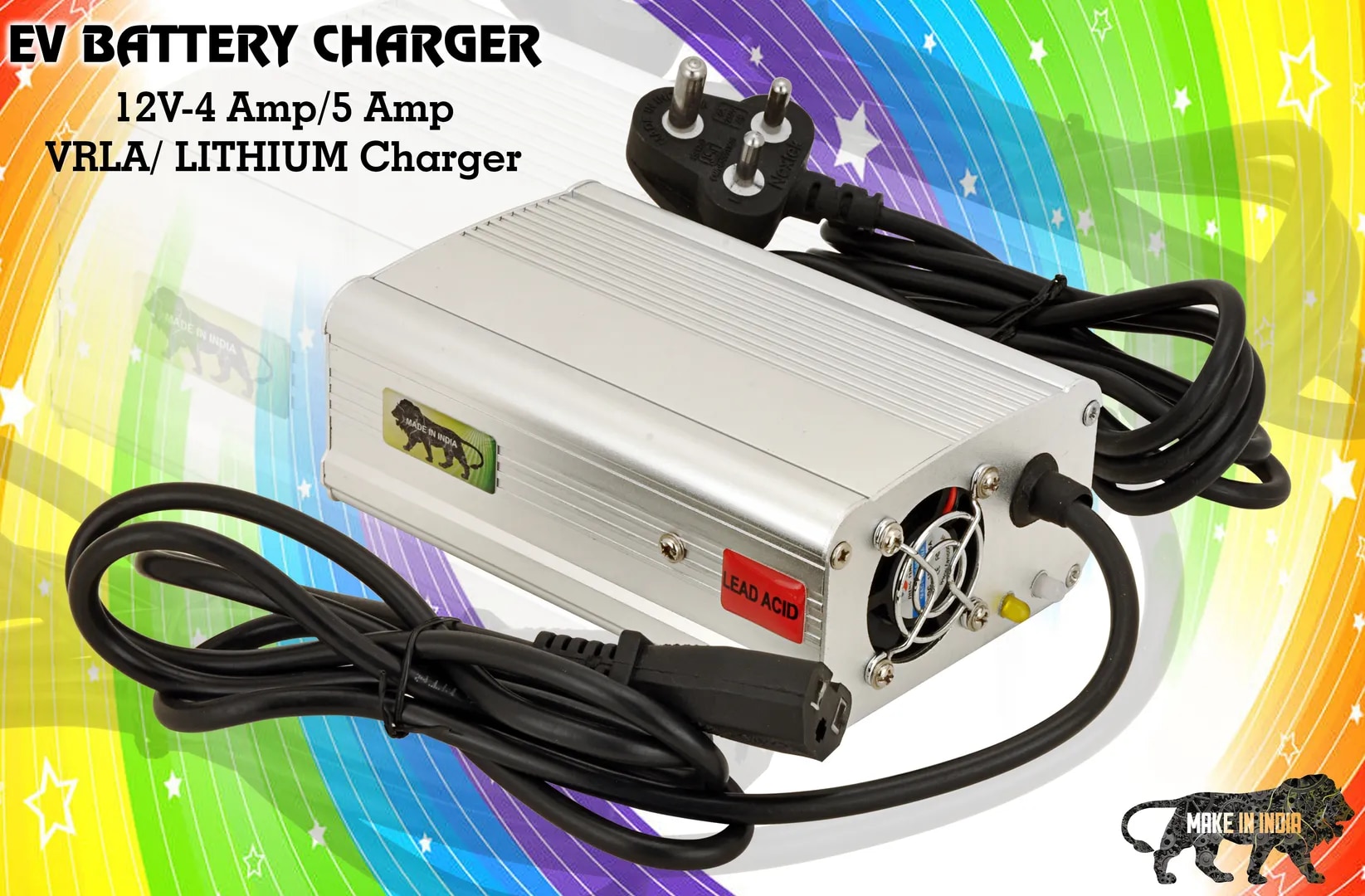 EV Battery Charger 12V-4A/5A VRLA/LITHIUM image 1