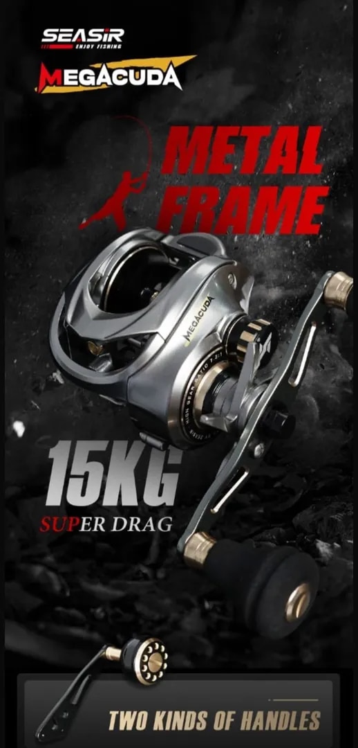 SEASIR MEGACUDA 15 KG SUPER DRAG BAIT CASTING REEL image 1