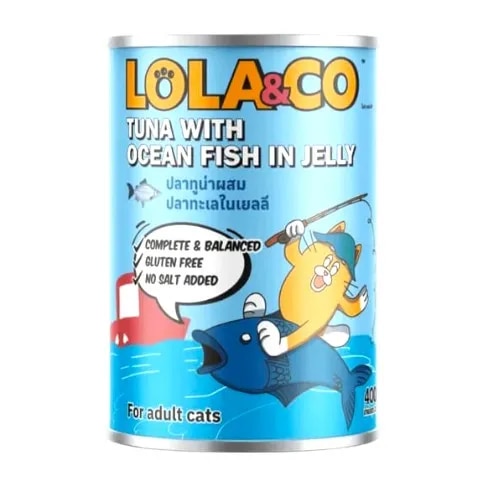 Lola & Co Can Tuna with Ocean Fish in Jelly 400gm image 1