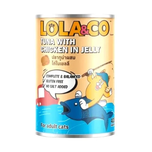 Lola & Co Can Tuna with Chicken in Jelly 400gm image 1