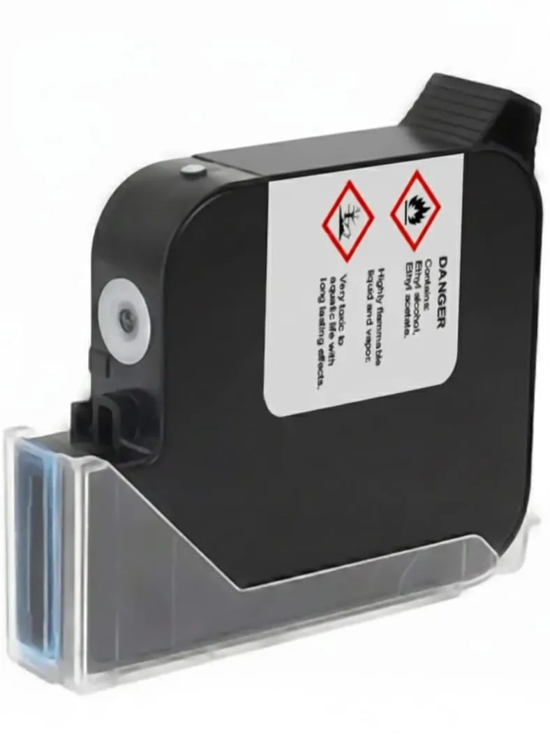 Rynan Quick Dry 25.4mm (1 INCH) Solvent Based Ink Cartridge for TIJ Printer (Print Any Surface) image 1