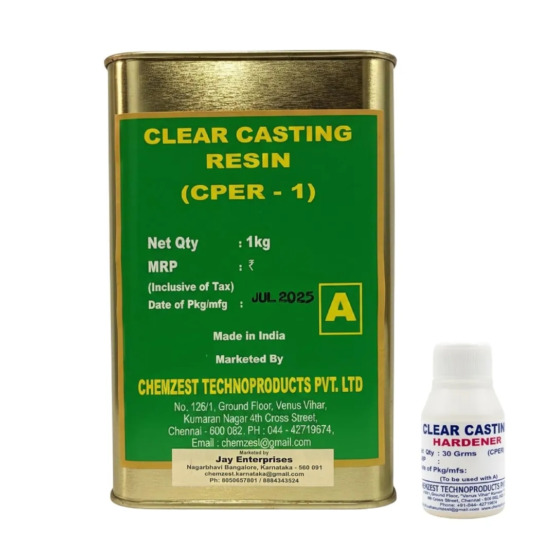 Casting Resin 1kg with Hardener | Strong & Durable Resin for Casting image 1