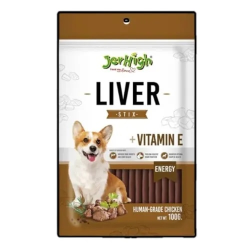 JerHigh Stick Young Adult Dog Treats, Liver Flavor 100g image 1