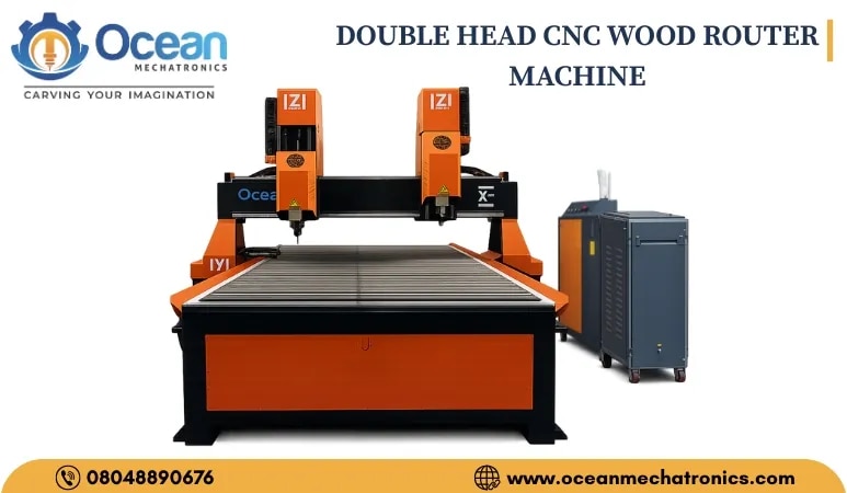 DOUBLE HEAD CNC WOOD ROUTER MACHINE image 1