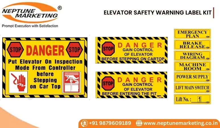 ELEVATOR SAFETY WARNING LABEL KIT image 1